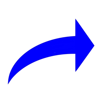 シンプルな青の矢印_矢先の幅狭め 矢印,進む,前進,進行,移動,次,ネクスト,矢先狭め,方向,pngのイラスト素材