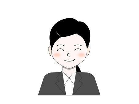 にっこりと笑顔のスーツ姿の若者 人物,若い,若者,スマイル,笑顔,にっこり,にこにこ,にこやか,明るい,優しそうのイラスト素材