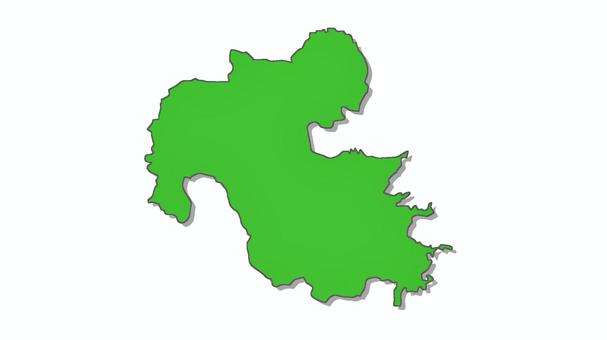 地図②　大分県 大分,大分県,地図,マップ,九州,挿絵,ワンポイント,九州地方,地方,地域のイラスト素材
