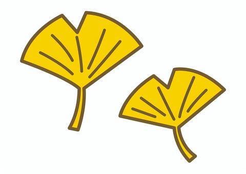 かわいいイチョウのイラスト