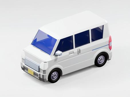 自動車CGイラスト04_フロント 自動車,乗用車,四輪車,軽自動車,貨物,運搬車,商用車,ミニバン,ワンボックス,立体のイラスト素材