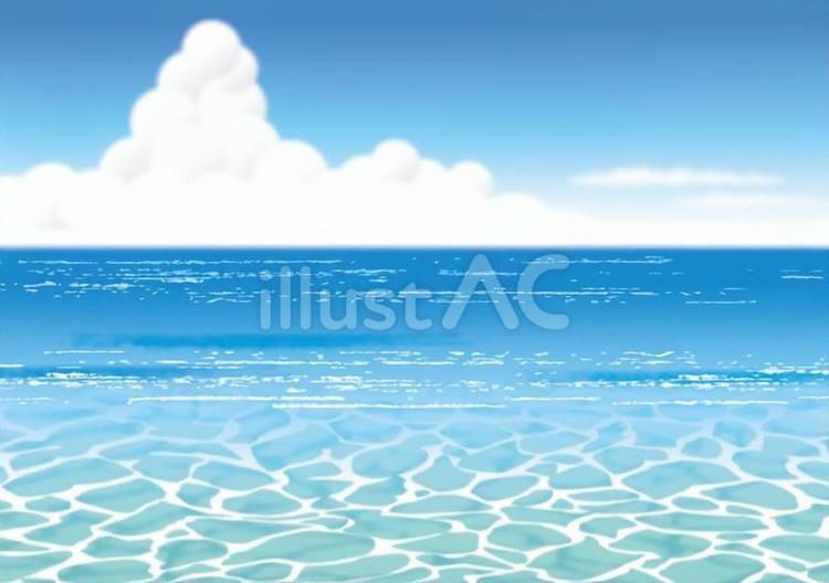 海のイメージ03 海,夏,波のイラスト素材