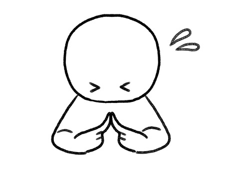 もじもじする棒人間線画 棒人間,人物,もじもじ,躊躇,照れ,緊張,手描き,落書き,表情,黒のイラスト素材