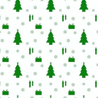 クリスマスシームレスパターン（グリーン） クリスマス,冬,雪の結晶,ツリー,シームレス,パターン,壁紙,包装紙,テクスチャ,シンプルのイラスト素材
