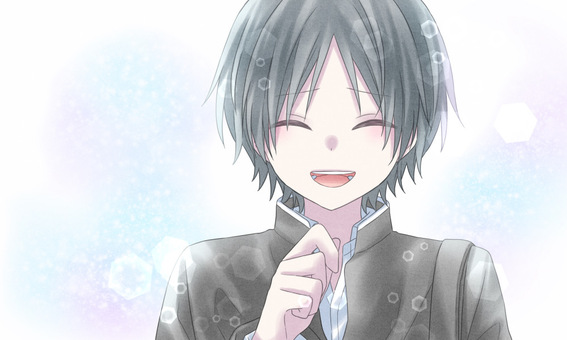 男の子 人物,男の子,キャラクター,制服,学ラン,パステルカラー,一枚絵,かっこいい,かわいい,淡いのイラスト素材
