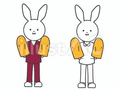 除圧グローブ (うさぎナース&看護学生)