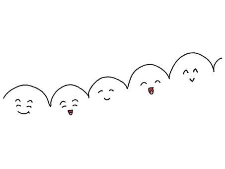 不思議な顔 不思議な顔 顔,不思議,笑顔,もこもこ,リアクション,お知らせ用,宣伝用,pop調,手描き,挿絵のイラスト素材