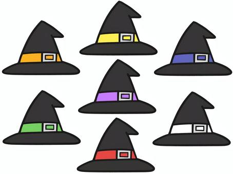 Illustration, hat, witch, set, 