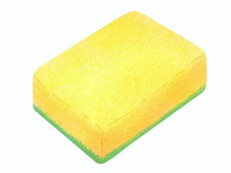 黄色のスポンジ スポンジ,掃除,清掃,洗浄,家事,片付け,大掃除,道具,日用品,生活のイラスト素材