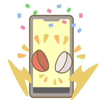 スマホでガチャを引くイラスト1 スマホでガチャを引くイラスト1 スマートフォン,スマホ,ガチャのイラスト素材