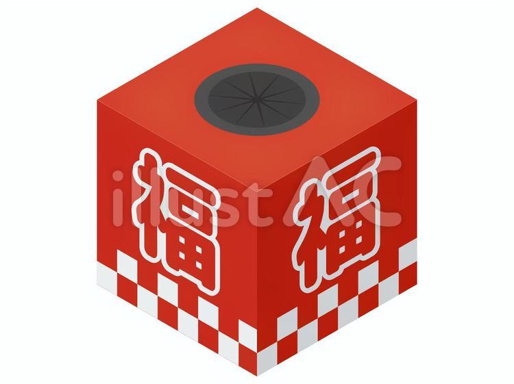 赤い福引きボックス 福引,福,くじのイラスト素材