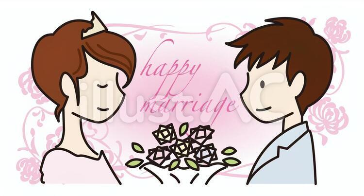 結婚イメージ 結婚,ウエディング,新郎新婦のイラスト素材