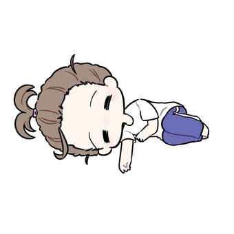 部屋着でゴロゴロする女の子 人,人物,ズボラ,女,ダサい,ボサボサ,かわいい,部屋着,ジャージ,生活のイラスト素材