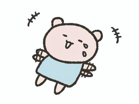 Illustration, bear, tiny, laughing crying, 