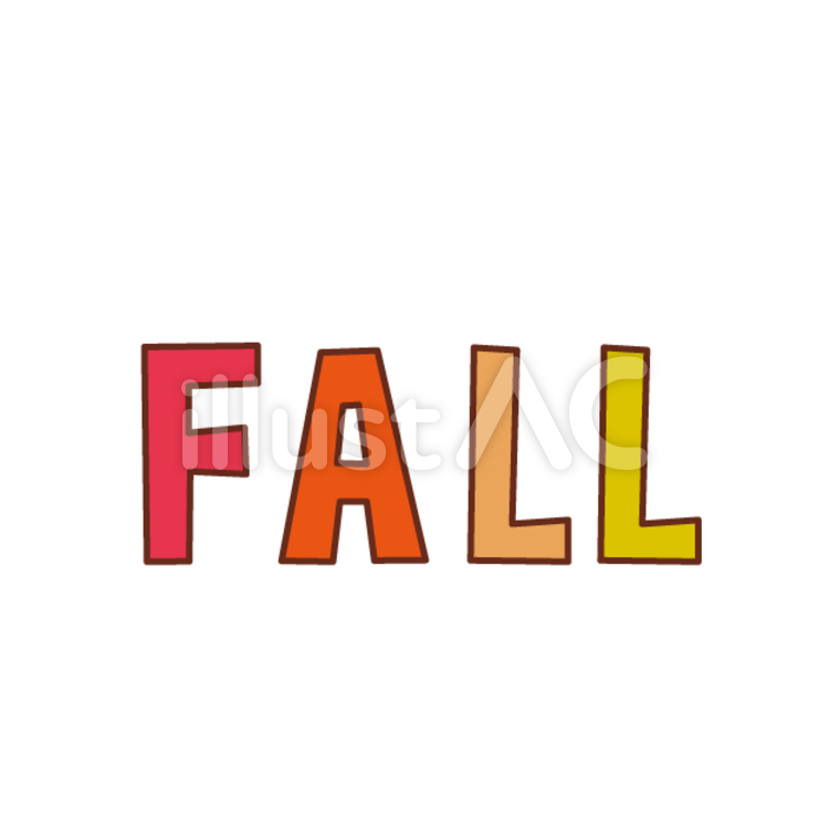 FALLの文字 fall,文字,アルファベットのイラスト素材