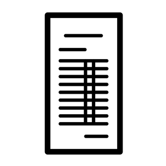 伝票1c_01 伝票,お店,アイコン,モノクロ,書類,注文伝票のイラスト素材