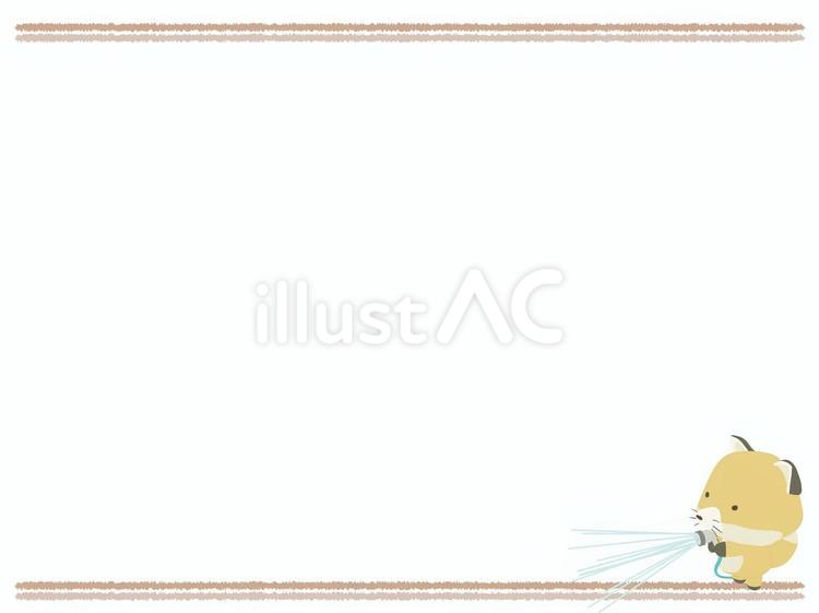 水撒き_狐 水撒き,狐,動物のイラスト素材