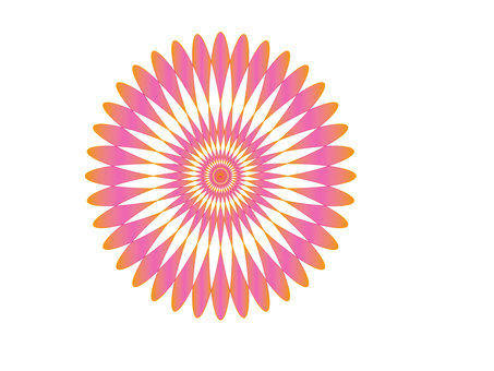 Kaleidoscope Flower PINK x YELLOW, flower, flour, gradation, JPG and PNG