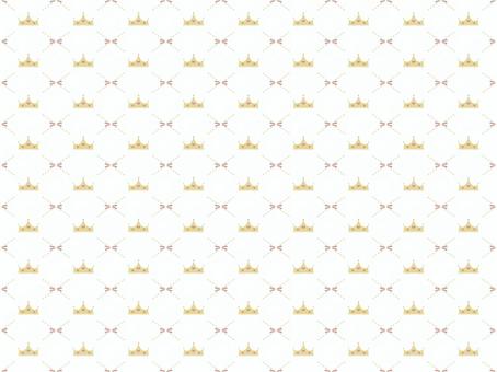 ティアラのパターン パターン,キルティング,ティアラ,冠,リボン,背景,壁紙,かわいい,ラブリー,ガーリーのイラスト素材