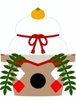 Kagami-mochi, kagami cake, miracle, lunar month, JPG and PNG