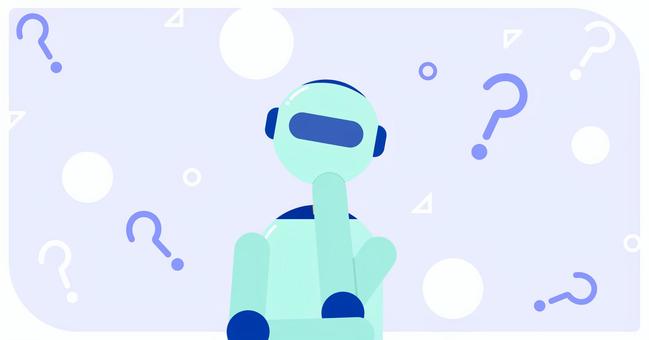 はてながうかぶAIロボット 疑問,ai,ピクトグラム,棒人間,ロボット,はてな,悩む,検討,腕組み,謎のイラスト素材