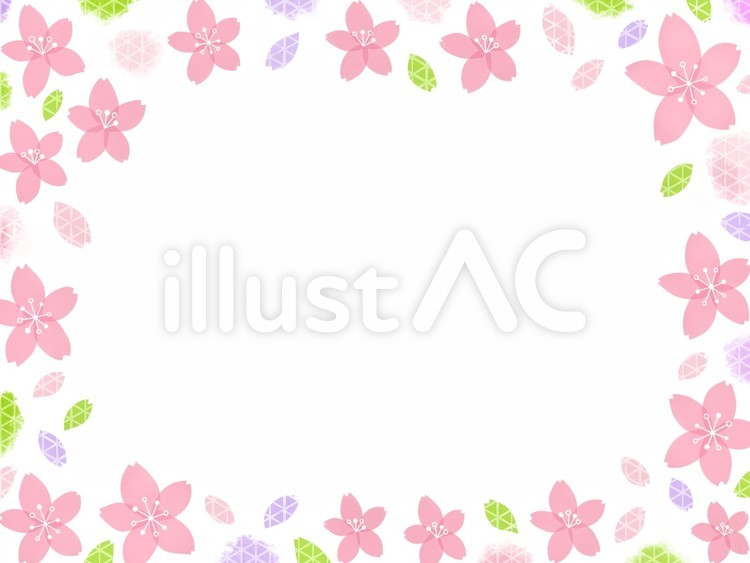 きれいな桜フレーム フレーム,桜,花のイラスト素材