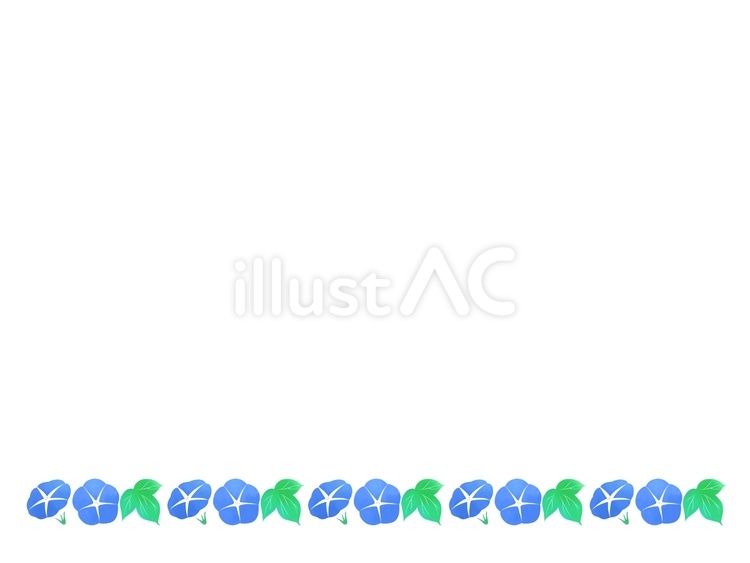 アサガオ　③ 朝顔,花,葉のイラスト素材