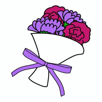 パープル系の花束