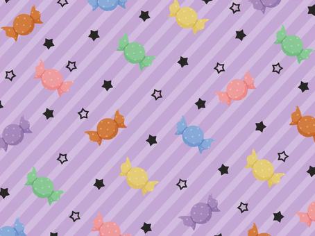 あめ 星（紫）背景 あめ,お菓子,星,ストライプ,食べ物,いっぱい,たくさん,背景,壁紙,紫のイラスト素材
