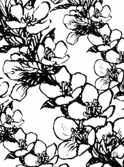Illustration, flower handle, simple, line drawing, 