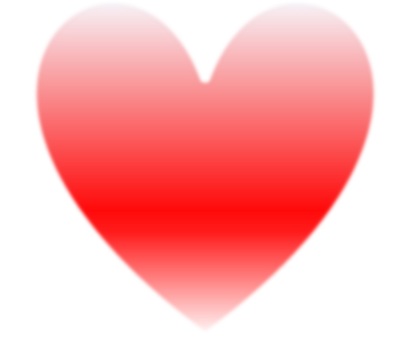 Heart with gradation on top and bottom, , JPG and PNG