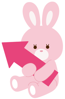 illustration of rabbit and arrow, , JPG, PNG and AI