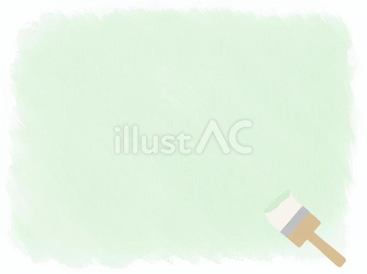 刷毛で色塗りペイント：淡い黄緑 背景,刷毛,ペンキのイラスト素材