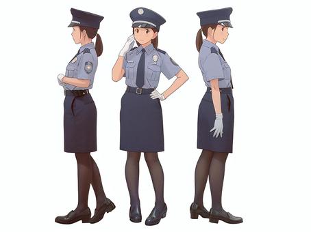 Illustration, security guard, female, people, 