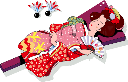 正月の遊びの羽子板 羽子板,正月,縁起,はねつき,飾り物,羽子板市,装飾品,羽根突き,羽根,日本舞踊のイラスト素材