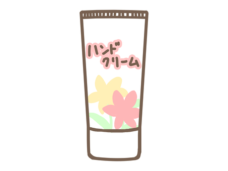 ハンドクリーム ハンドクリーム,クリーム,手荒れ,ハンドケア,スキンケア,美容,保湿,チューブ,かわいい,手描きのイラスト素材