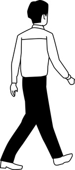 歩行者歩く  歩行者歩く  歩行者,歩く,カッターのイラスト素材