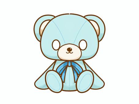 ぬいぐるみくまさん ぬいぐるみ,くま,動物,おもちゃ,玩具,お座り,リボン,可愛い,イラストのイラスト素材