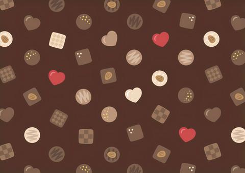 バレンタインのチョコレートのパターン02 バレンタイン,背景,パターン,チョコレート,ハート,バレンタインデー,バレンタインカード,バレンタインチョコ,バレンタインチョコレート,チョコのイラスト素材