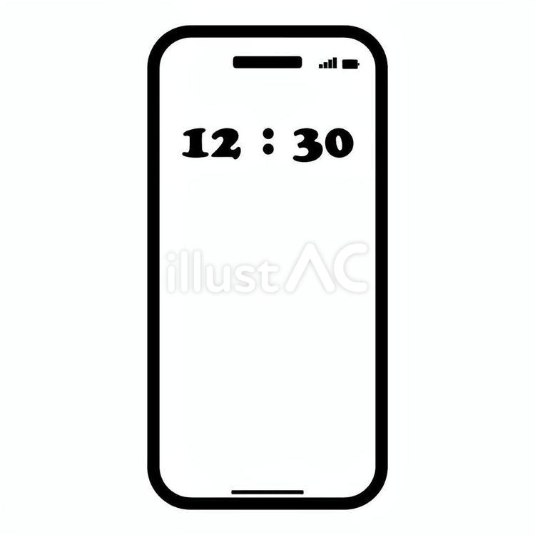 スマホの画面のイラスト白背景 スマホ,スマートフォン,画面のイラスト素材