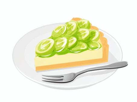 マスカットのタルト4 マスカット,タルト,ミント,スイーツ,料理,食べ物,フルーツ,皿,ピースのイラスト素材