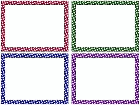 額縁フレ−ム　水玉　セット 水玉,ドット,柄,パターン,模様,フレ−ム,ポストカード,メッセージカード,飾り枠,あしらいのイラスト素材