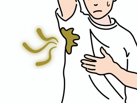 Men who are worried about body odor, JPG, PNG and AI Men who are worried about body odor, wakiga, underarm odor, waki, JPG, PNG and AI