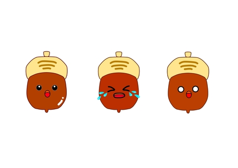 びっくりかなしいどんぐり どんぐり,悲しい,びっくり,泣き,童謡,子供向けのイラスト素材