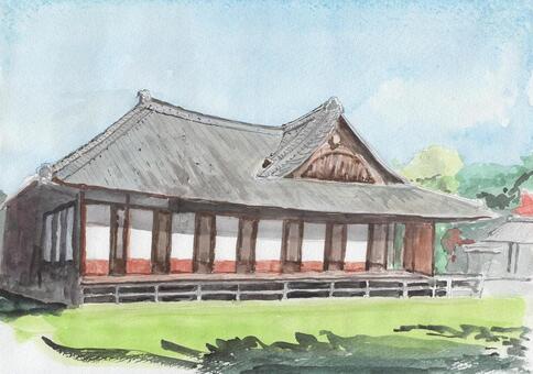 水戸の藩校弘道館（茨城県） 弘道館,徳川斉昭,水戸藩,藩校,文武一致,文武両道,重要文化財,徳川家,江戸時代,茨城県のイラスト素材