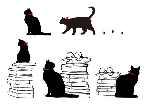 Illustration, cat, ben, kucing hitam, 