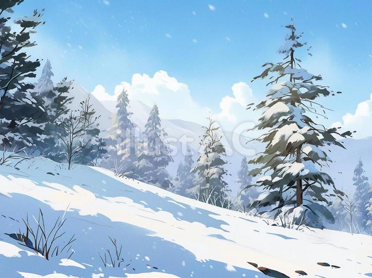 冬景色 冬景色,冬,ウインターのイラスト素材