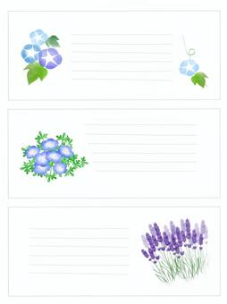 一筆箋　青花 一筆箋,メッセージ,メッセージカードのイラスト素材