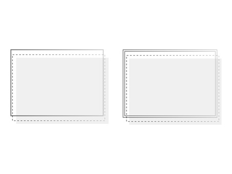 モノクロの四角いラフなフレームセット 四角,ラフ,背景,フレーム,あしらい,飾り枠,コピースペース,装飾,見出し,メッセージのイラスト素材
