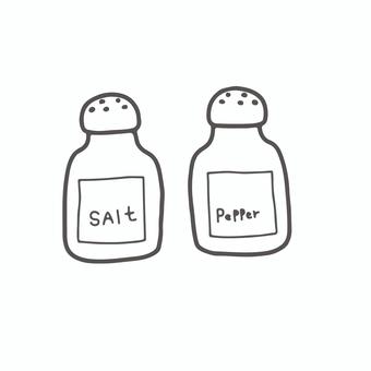 しおと胡椒 塩,調味料,食べ物,料理,加工食品,保存,食材,白色,家庭,保存食品のイラスト素材